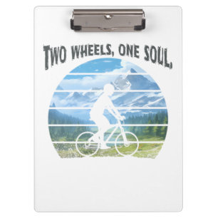 Zwei Räder, ein Soul. Radsport Klemmbrett