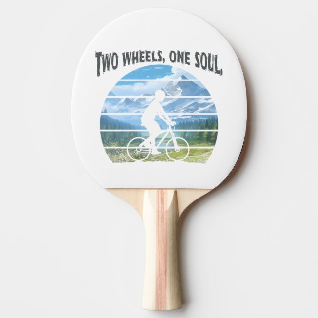 Zwei Räder, ein Soul. Radsport Tischtennis Schläger (Vorderseite)