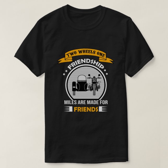 Zwei Räder, eine Freundschaft T-Shirt (Design vorne)
