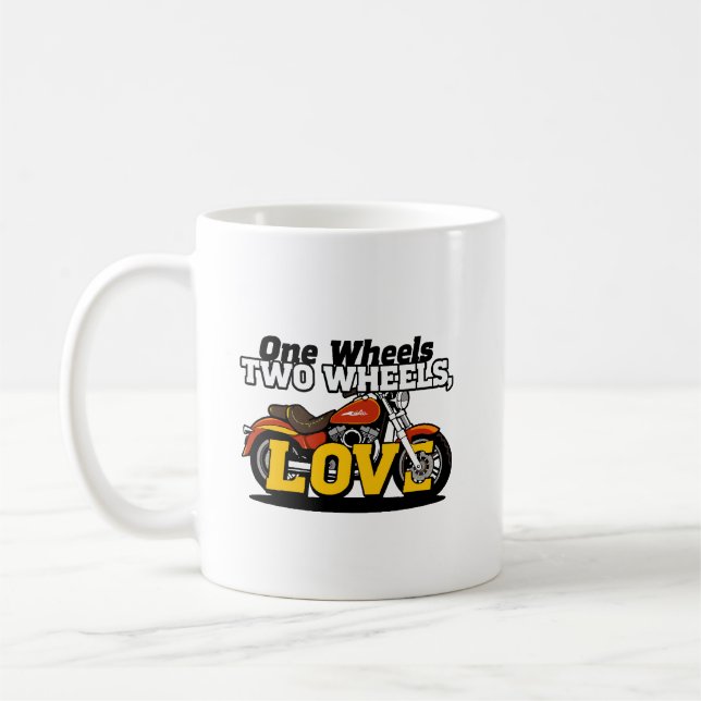 Zwei Räder Liebe Kaffeetasse (Links)