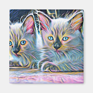 Zwei Ragdoll-Kätzchen Magnet