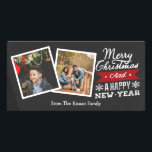 Zwei Rahmen Merry Christmas Chalkboard Foto Karte<br><div class="desc">Zwei gerahmte Merry Weihnachtskhalkboard Fotovorlage Thema Weihnachten und ein glückliches neues Jahr - Weihnachtskarten aus Ricaso - einfach mit eigenen Fotos und Gruß zu personalisieren</div>