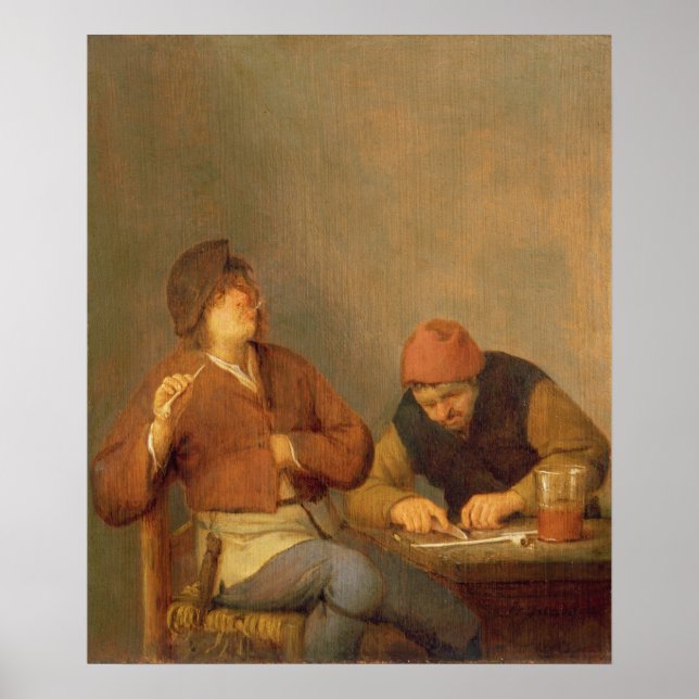 Zwei Raucher im Inneren, 1643 Poster (Vorne)