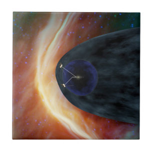 Zwei Raumschiffe der Voyager entdecken den turbule Fliese