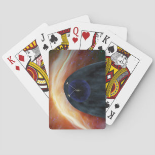 Zwei Raumschiffe der Voyager entdecken den turbule Spielkarten