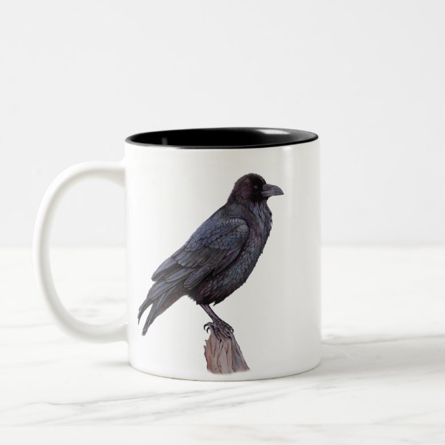 Zwei Ravens Coffee Tasse (Links)