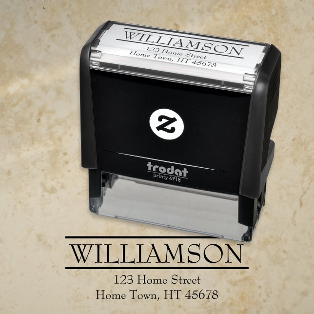 Zwei Regeln Rücksendeadresse Permastempel (Classic Elegant Modern Return Address Self-inking Stamp)
