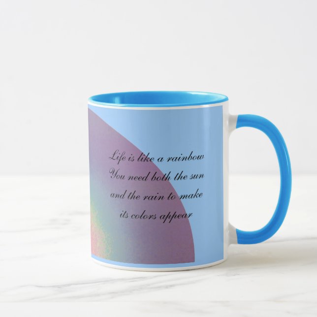 Zwei Regenbogenzitate - Tasse (Rechts)