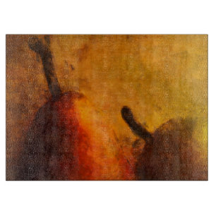 Zwei reife Birnen Schneidebrett