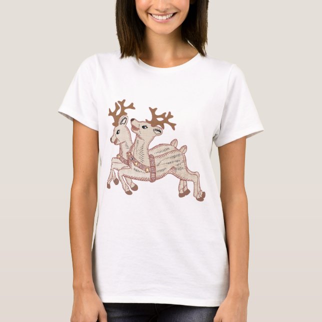 Zwei Rentiere T-Shirt (Vorderseite)
