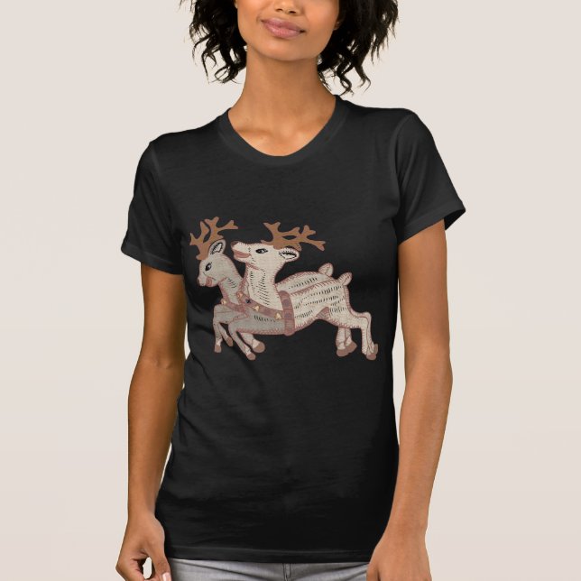 Zwei Rentiere T-Shirt (Vorderseite)