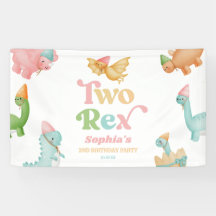 Zwei Rex Dinosaurier 2. Geburtstagsparty