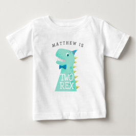 ZWEI REX Geburtstagsjunge Dinosaurier Baby T-shirt