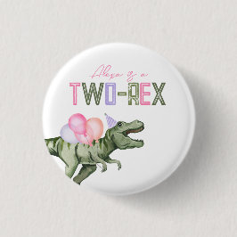Zwei-Rex-Party-Taste für Mädchen Button
