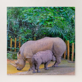 Zwei Rhinozerosen Puzzle