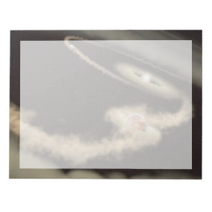 Zwei riesige Gasexoplanen, die einen jungen Star u Notizblock