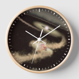 Zwei riesige Gasexoplanen, die einen jungen Star u Uhr