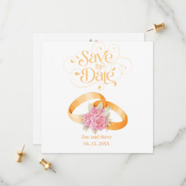 Zwei Rings Save the Date Einladung Hochzeit