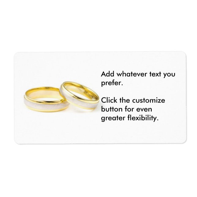 Zwei Rings Wedding Sticker (Vorne)
