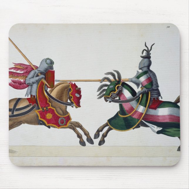 Zwei Ritter an einem Turnier, Platte von 'einer Mousepad (Vorne)