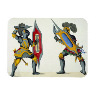 Zwei Ritter kämpfen, Teller von 'A History of the  Magnet