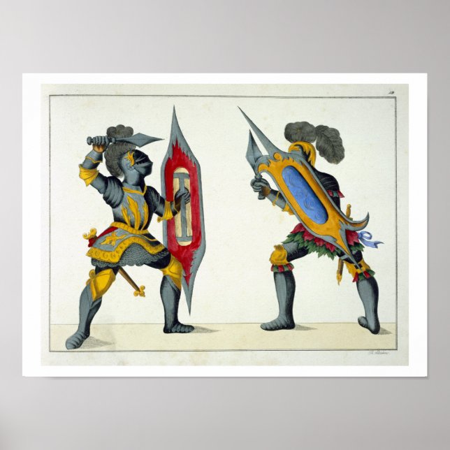 Zwei Ritter kämpfen, Teller von 'A History of the  Poster (Vorne)