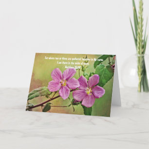 Zwei Rosa-Blume-Bibelversionskarte Karte