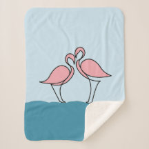 Zwei rosa Flamingos auf Wasser klein