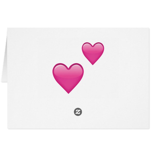 Zwei rosa Herzen - Emoji (Rückseite Horizontal)