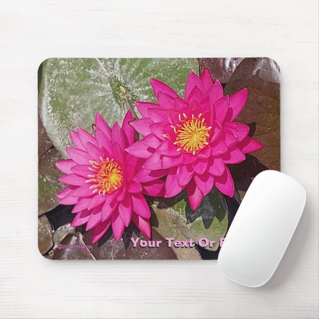 Zwei rosafarbene Lilien Mousepad (Mit Mouse)