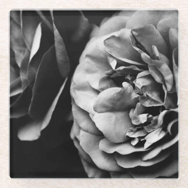 zwei Rose Glasuntersetzer (Vorderseite)