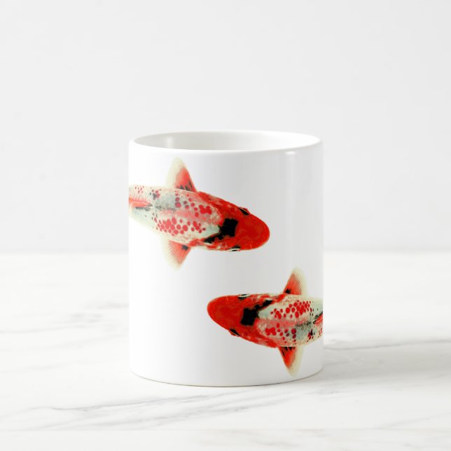 Zwei Rot Koi Kaffeetasse (Mittel)