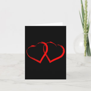 Zwei Rote Herzen Coole Liebe Herz Valentinstag Män Karte