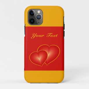 Zwei rote Herzen, moderne digitale Kunstgrafik nac Case-Mate iPhone Hülle
