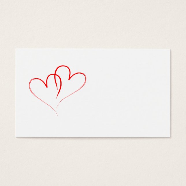 zwei rote Herzen verflochten (Vorderseite)