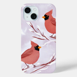 Zwei rote Kardinäle Wasserfarbe Erinnerung Case-Mate iPhone Hülle