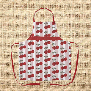 Zwei rote Kirschen Illustration Süße Obstkunst Schürze