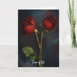 Zwei Rote Rosen Liebe Karte