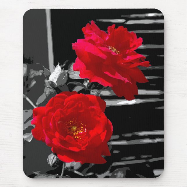 ZWEI ROTE ROSEN MOUSEPAD (Vorne)