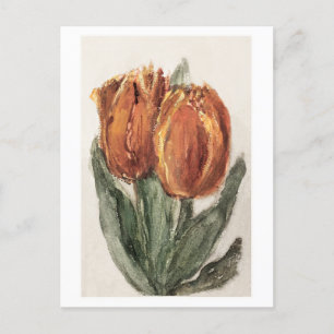 Zwei Rote Tulips von Sientje Mesdag-van Houten Postkarte