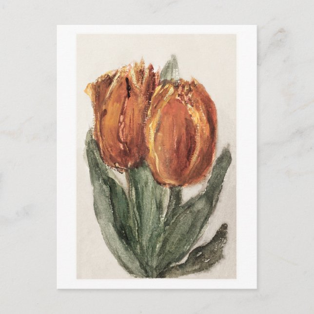Zwei Rote Tulips von Sientje Mesdag-van Houten Postkarte (Vorderseite)