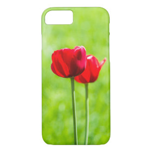 Zwei rote Tulpe-Blumen Case-Mate iPhone Hülle