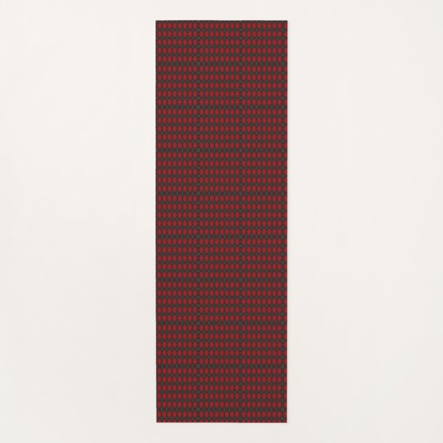 Zwei rote und schwarze geometrisch gemusterte Kraw Yogamatte (Vorderseite)