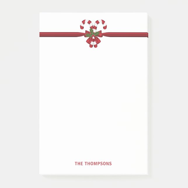 Zwei rote und weiße, festliche Süßspeisen mit Text Post-it Klebezettel (Vorderseite)