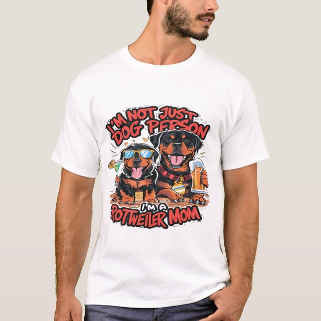 Zwei Rottweiler-Hunde sitzen zusammen T-Shirt (Vorderseite)