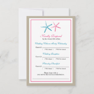 Zwei RSVP-Karten für den Pfau- und rosa-Pfau RSVP Karte