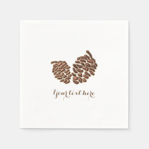 Zwei rustikale Kiefernzapfen Landhochzeitsempfang Serviette