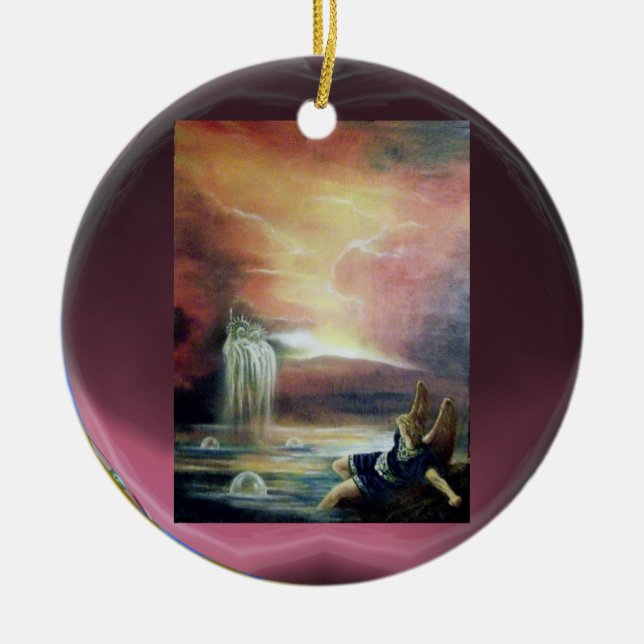 ZWEI SAINT JOHN UND FALLEN ANGEL KERAMIKORNAMENT (Vorne)