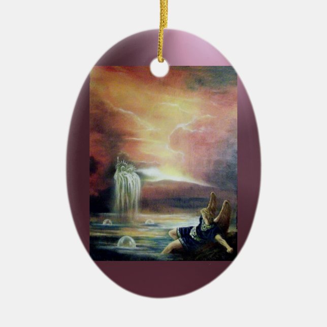 ZWEI SAINT JOHN UND FALLEN ANGEL KERAMIKORNAMENT (Vorne)