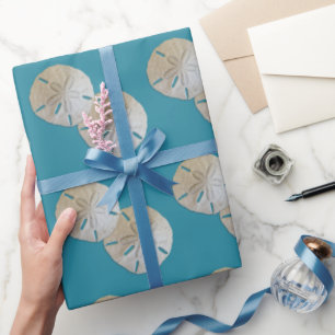 Zwei Sand-Dollar Strand Themen-Geschenkpapier Geschenkpapier